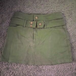 Olive Green Women's Skirt